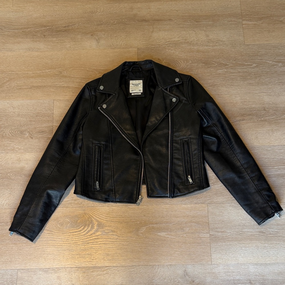 Abercrombie & Fitch Vegan Leather Moto Jacket